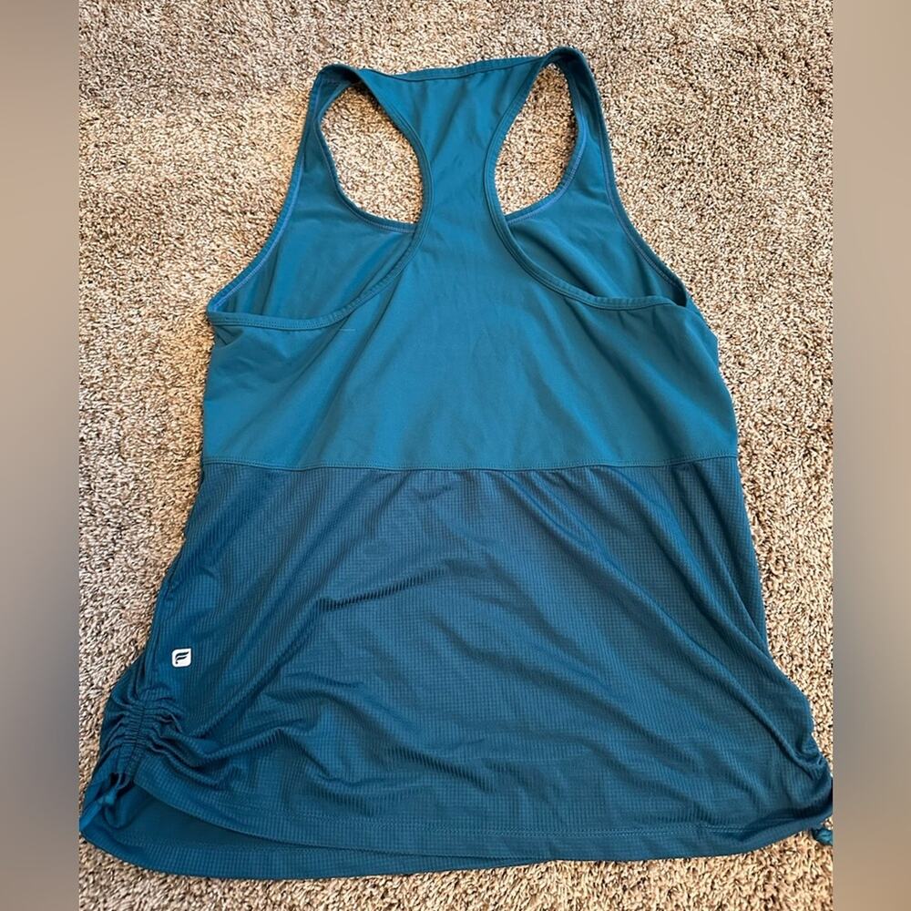 Fabletics green side cinch workout top, women’s large - Picture 6 of 6